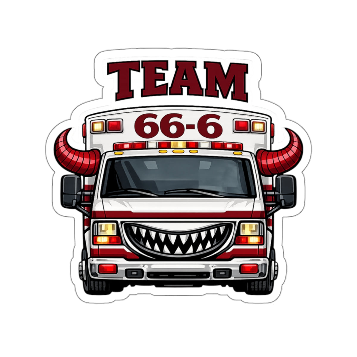 Team 66-6 - Die Cut Sticker