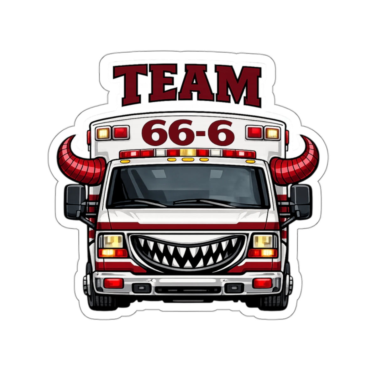 Team 66-6 - Die Cut Sticker