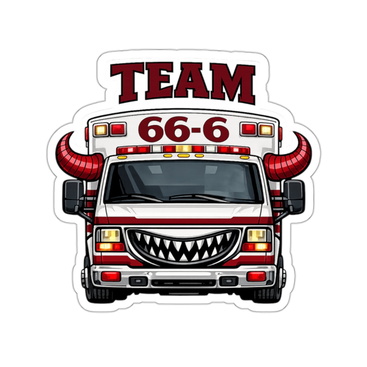 Team 66-6 - Die Cut Sticker